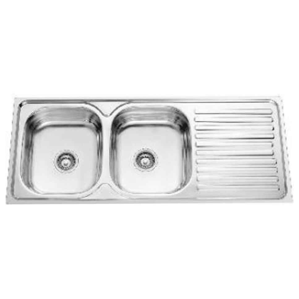 Waterhouse Double Basin Stainless Sink w/ Drainboard - KHM Megatools Corp. Waterhouse Double Basin Stainless Sink w/ Drainboard - KHM Megatools Corp.